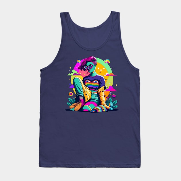 LGBTQ+ art Tank Top by IOANNISSKEVAS